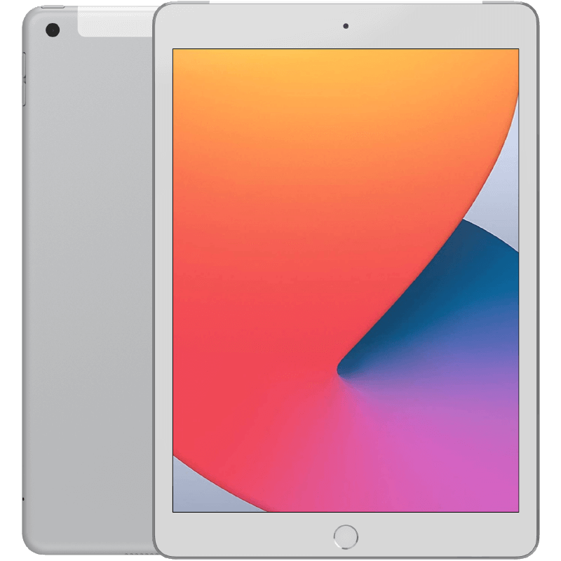 Apple iPad 10,2 8:e gen (2020) Silver WiFi + 4G 32 GB Klass B (Refurbished)
