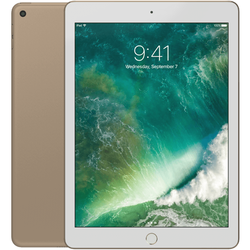 Apple iPad 9,7 5:e gen (2017) Gold 128 GB WIFI Klass A (Refurbished)