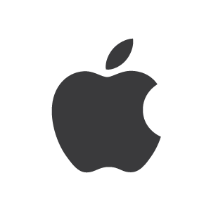 Apple logo svartvit