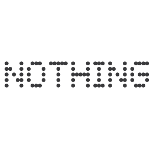 Nothing logo svartvit