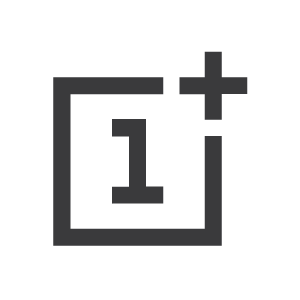 OnePlus logo svartvit